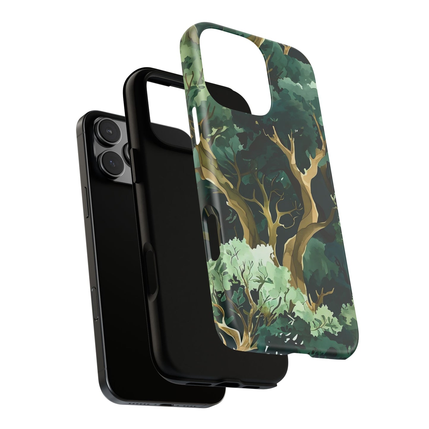 Forest Green Phone Case, Nature-Inspired Tough Cases, Eco-Friendly Gift, Outdoor Lover Accessory, Unique Phone Cover