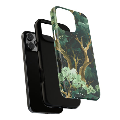Forest Green Phone Case, Nature-Inspired Tough Cases, Eco-Friendly Gift, Outdoor Lover Accessory, Unique Phone Cover