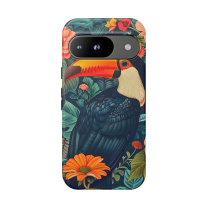 Tropical Toucan Phone Case - Cute Animal Design, Nature Lover Gift, Floral Pattern, Bird Lover Accessory, Summer Vibes