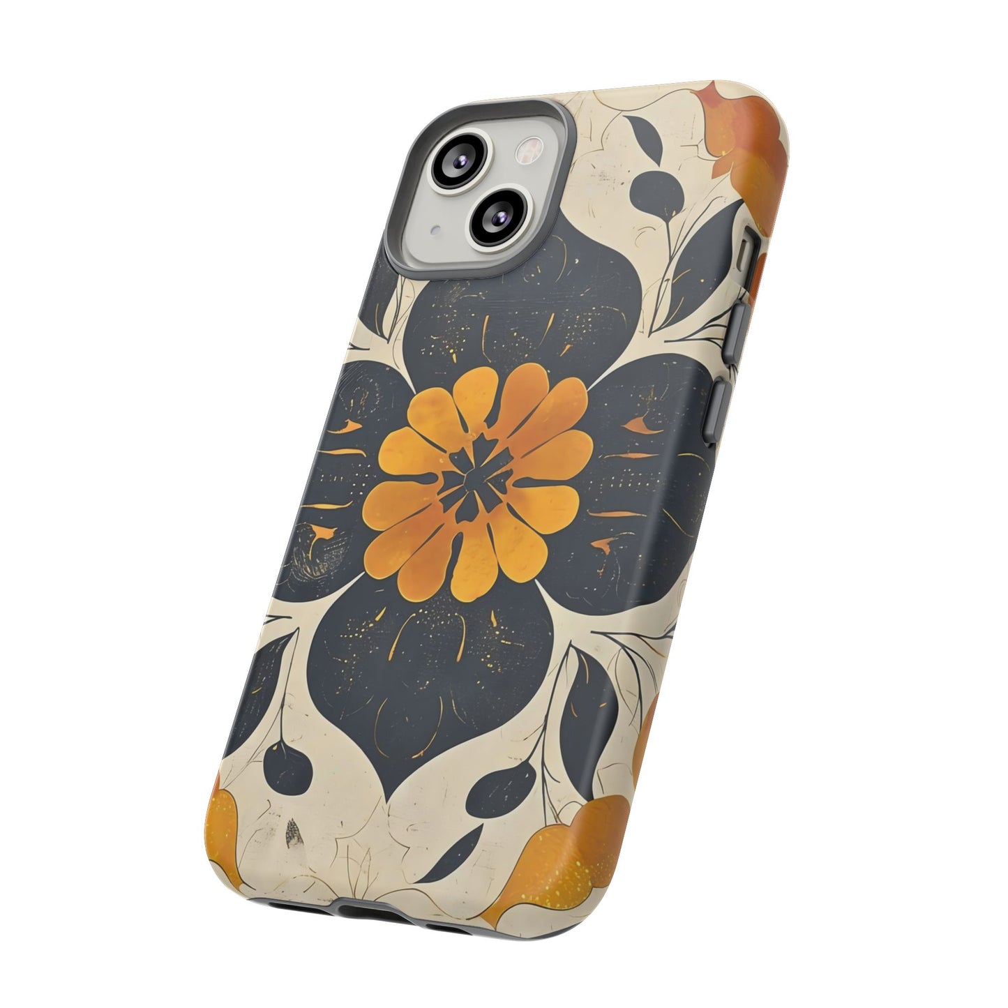 Floral Phone Case - Tough Cases, Botanical iPhone Cover, Vintage Flower Design, Durable Smartphone Protection, Unique Gift Idea