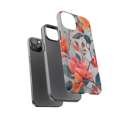 Floral Phone Case, Tough Cases, Flower Power, Gift for Her, Decorative Phone Cover, Trendy Accessories, Everyday Style