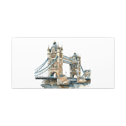 London Bridge Matte Canvas Wall Art, Elegant Home Decor, Unique Gift for Art Lovers, Travel Enthusiast Wall Decor, Modern Aesthetic