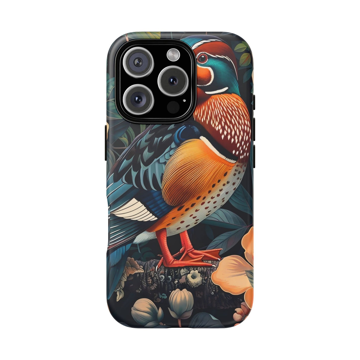 Vibrant Phone Case with Artistic Bird Design, Nature Lover Gift, Wildlife Enthusiast Accessory, Floral Tech Case, Unique Mobile Cover