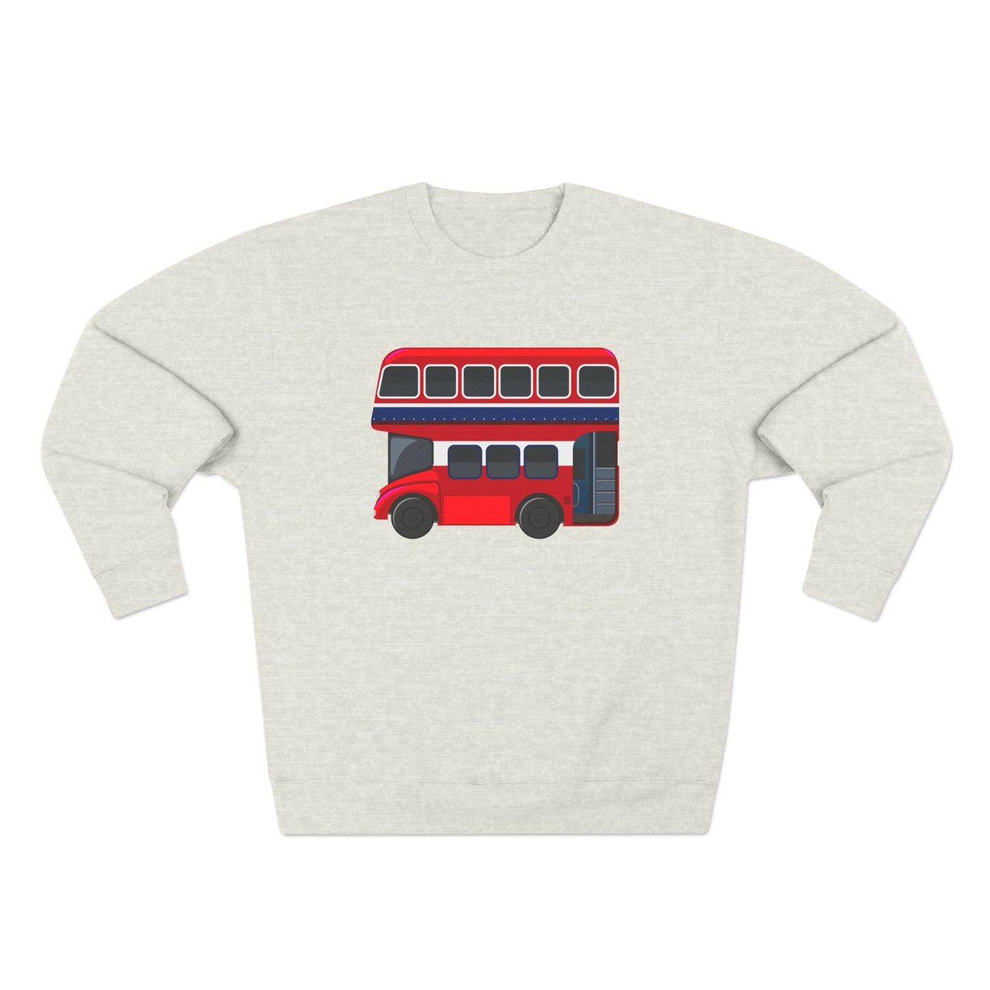 Unisex Crewneck Sweatshirt - London Transport English Bus Red Double-Decker