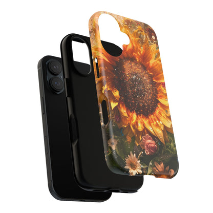 Vibrant Floral Phone Case - Tough Cases, Sunflower Design, Smartphone Cover, Summer Gift, Nature-Inspired Accessories