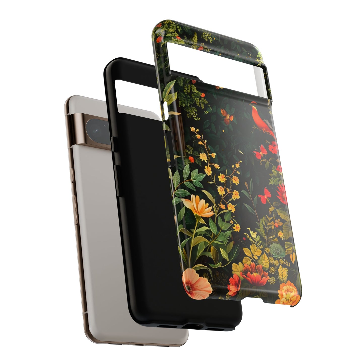 Floral Tough Phone Case, Nature-Inspired Design, Ideal for Garden Lovers, Gift for Birthdays, Christmas, Eco-Friendly Accessory