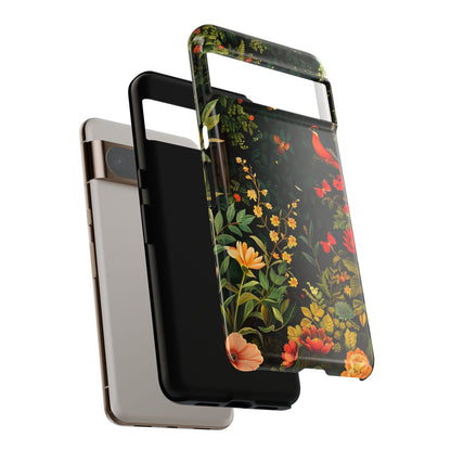 Floral Tough Phone Case, Nature-Inspired Design, Ideal for Garden Lovers, Gift for Birthdays, Christmas, Eco-Friendly Accessory
