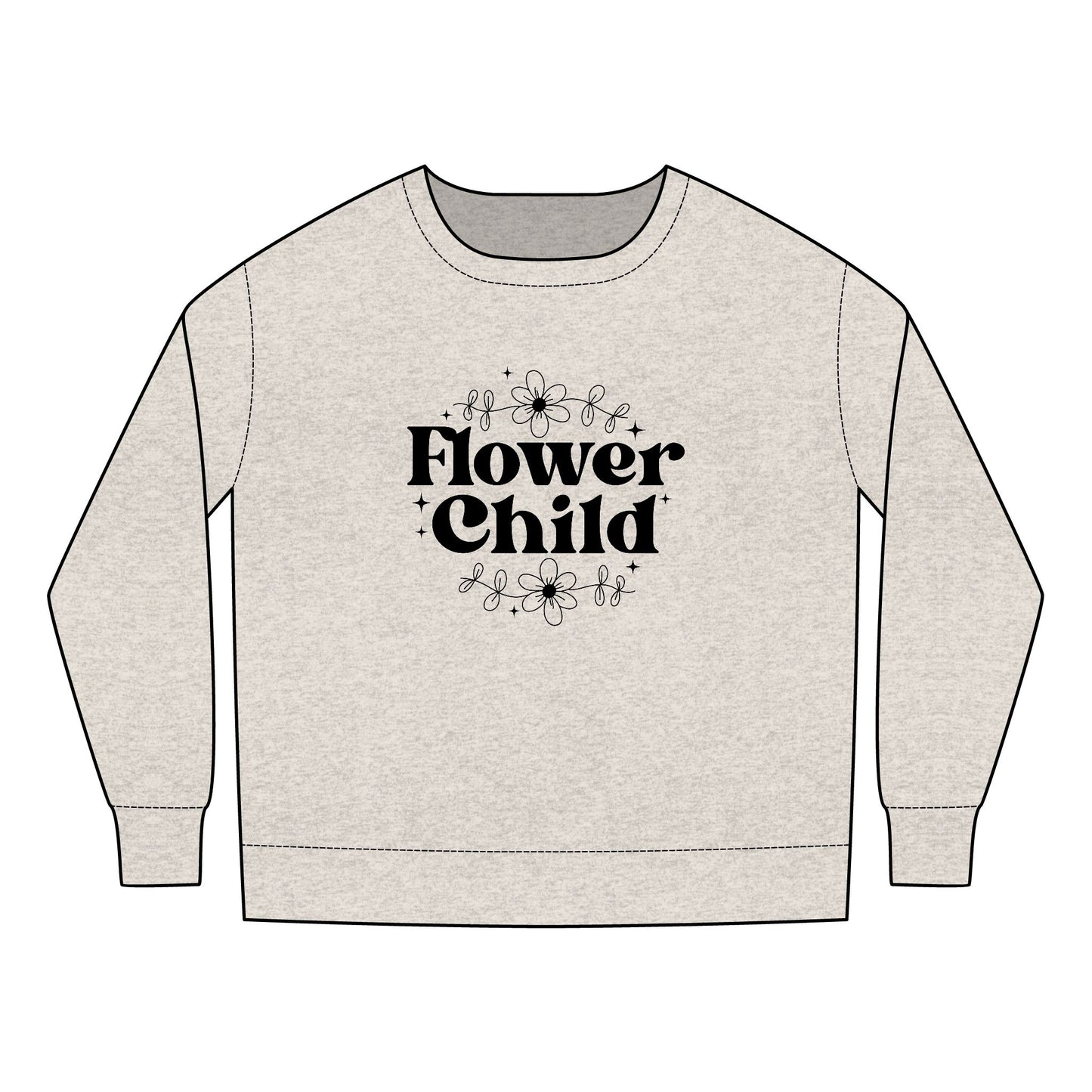 Toddler Sweatshirt - Flower Child SVG PNG Design - Cozy Kids Apparel for Free Spirits