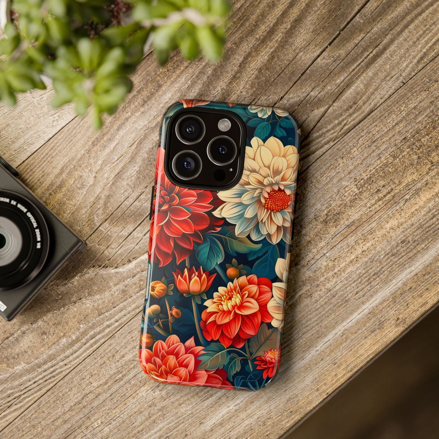Floral Phone Case - Vibrant Tough Cases, Stylish Floral Cell Phone Cover, Gift for Her, Trendy Phone Accessory, Flower Design