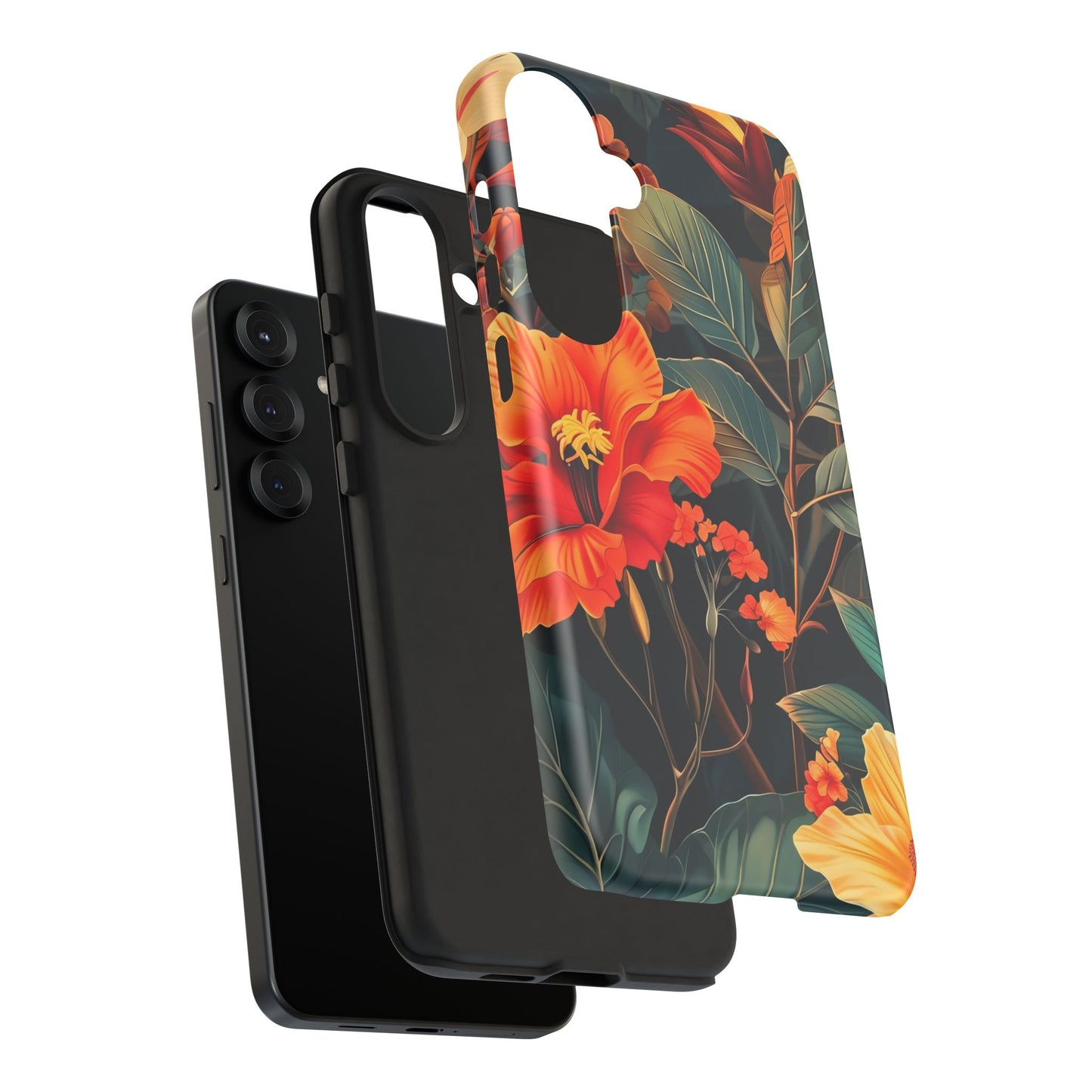 Tough Floral Phone Case | Tropical Vibe, Gift for Nature Lovers, Summer Beach Accessory, Floral Pattern, Trendy Phone Accessories