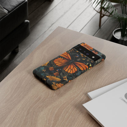 Monarch Butterfly Phone Case, Tough Cases, Nature Lover Gift, Floral Mobile Cover, Eco-Friendly Phone Accessory, Butterfly Design
