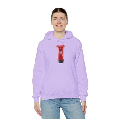 Unisex Heavy Blend™ Hooded Sweatshirt - Classic UK Royal Mailbox Design