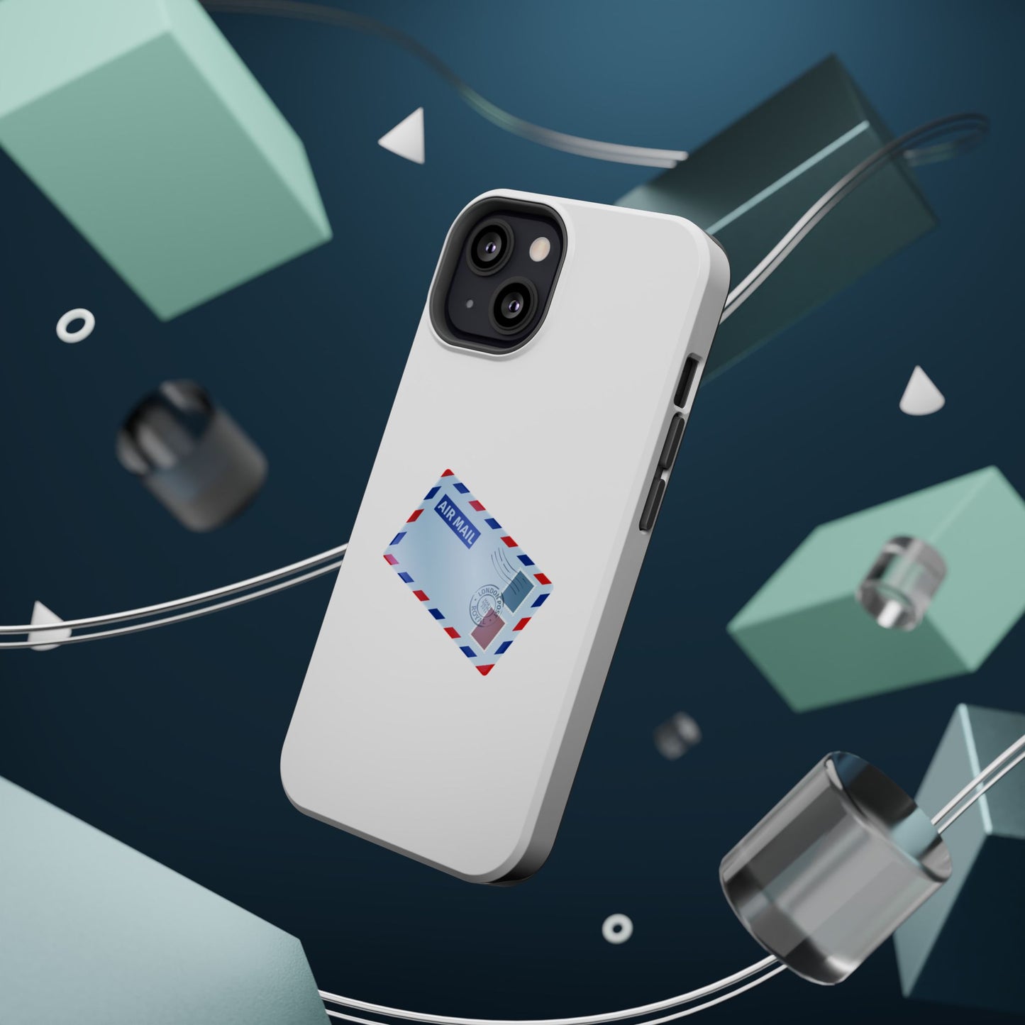 Air Mail Design Magnetic Phone Cases, Custom Phone Cover, Unique Gift for Travelers, Stylish Accessories for Holidays, Fun Phone Cases