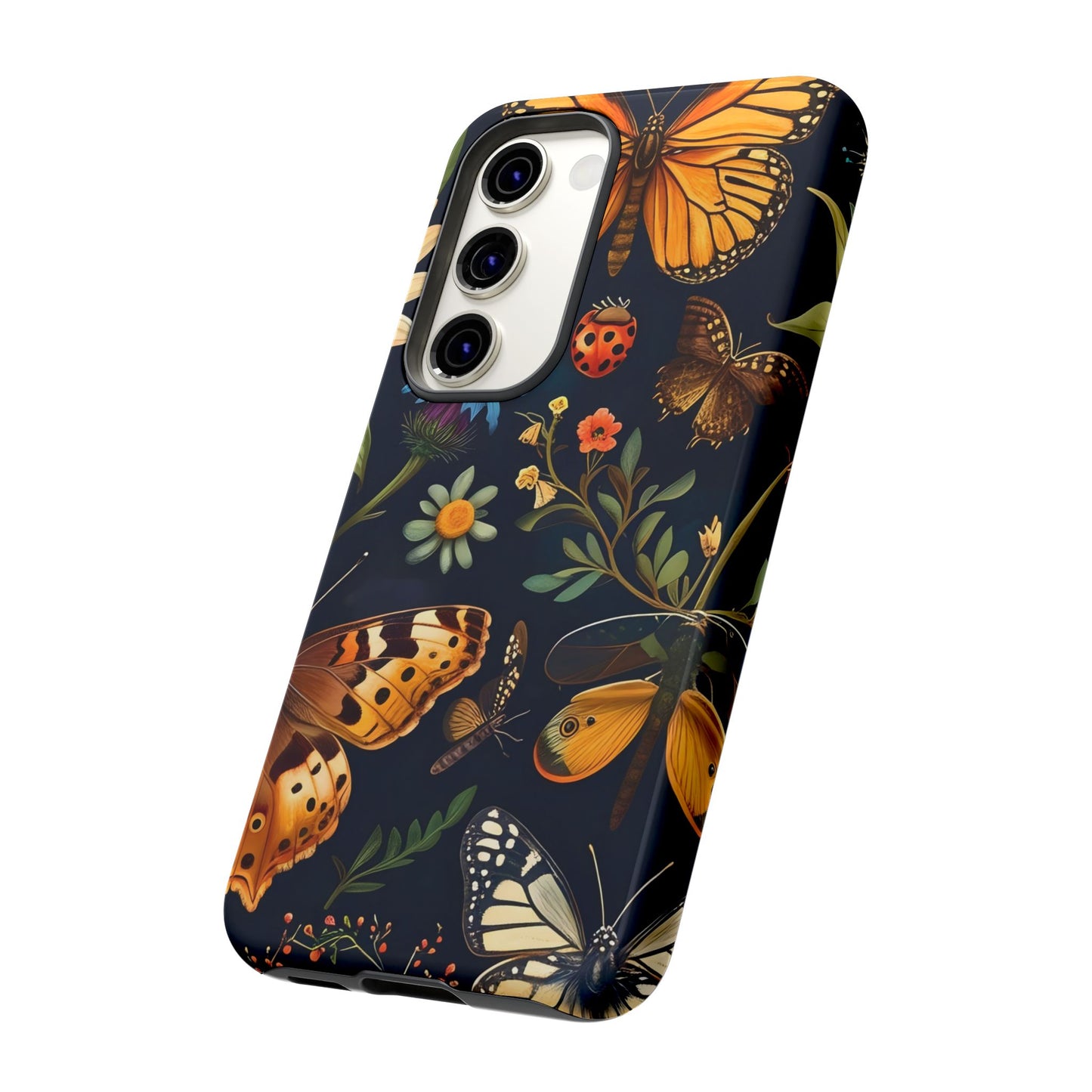 Nature-Inspired Phone Case | Floral Butterfly Design, Tough Phone Cover, Gift for Nature Lovers, Cute Butterfly Case, Home Decor