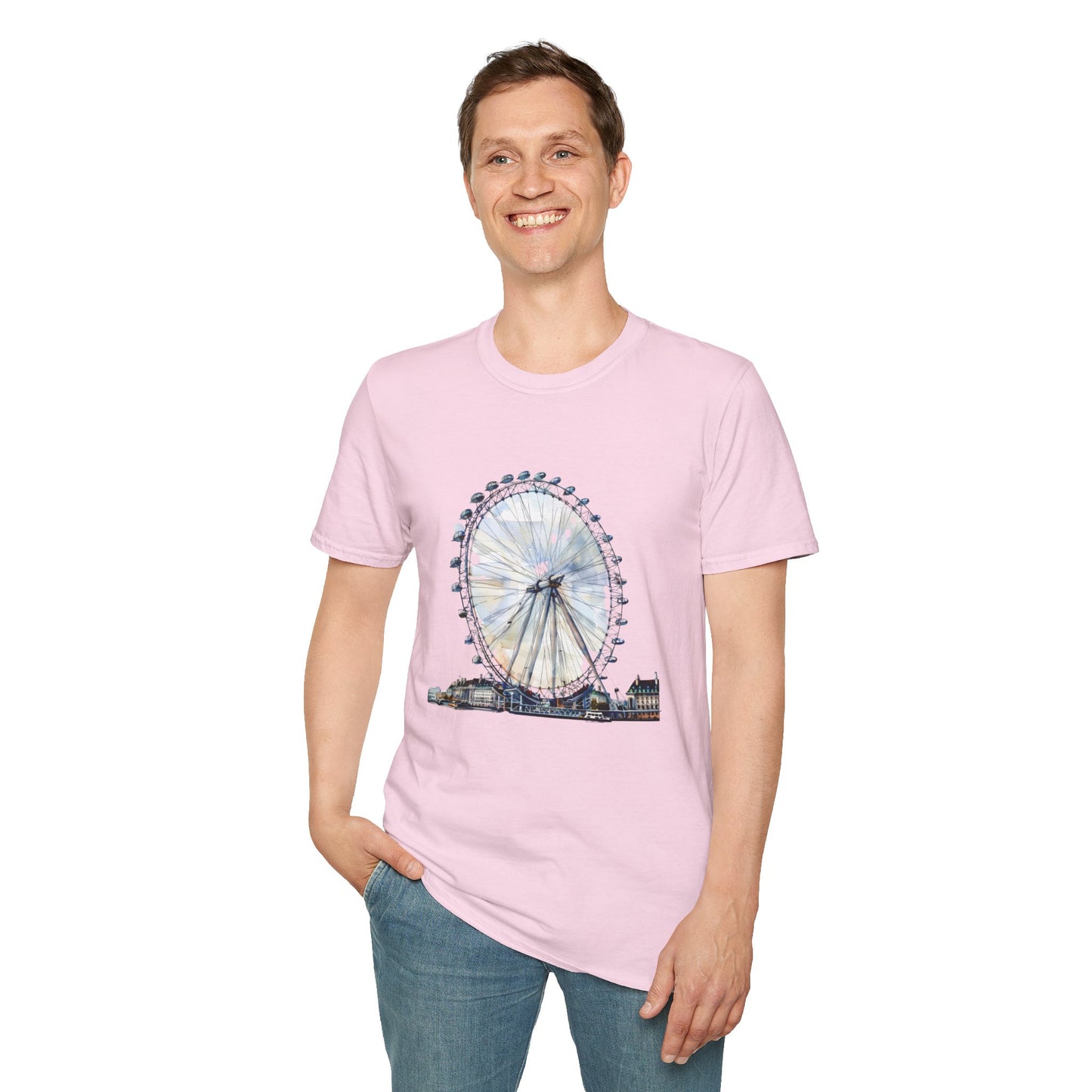 Unisex Softstyle T-Shirt - The Famous London Eye Observation Wheel