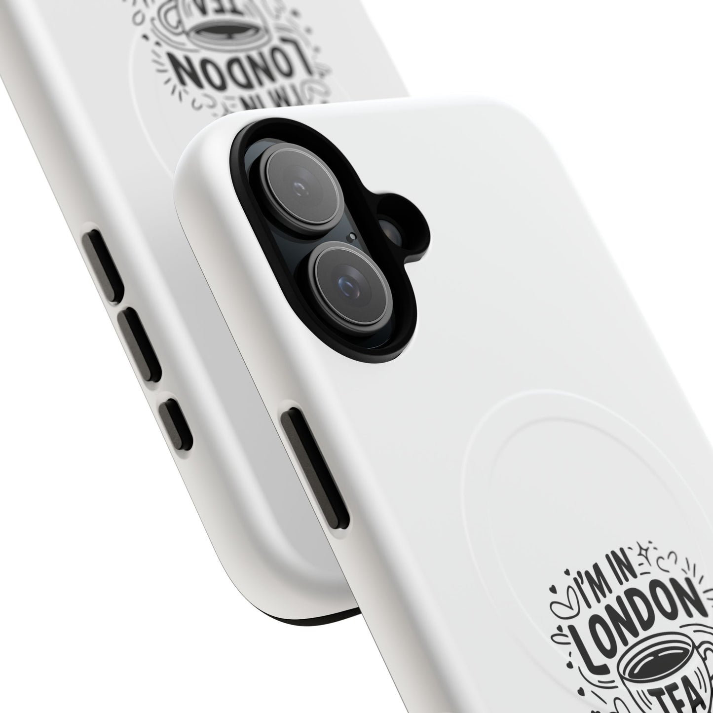 Magnetic Phone Case with London Tea Design, Tough Mobile Cover, Gift for Tea Lovers, Travel Accessory, Unique Phone Protector