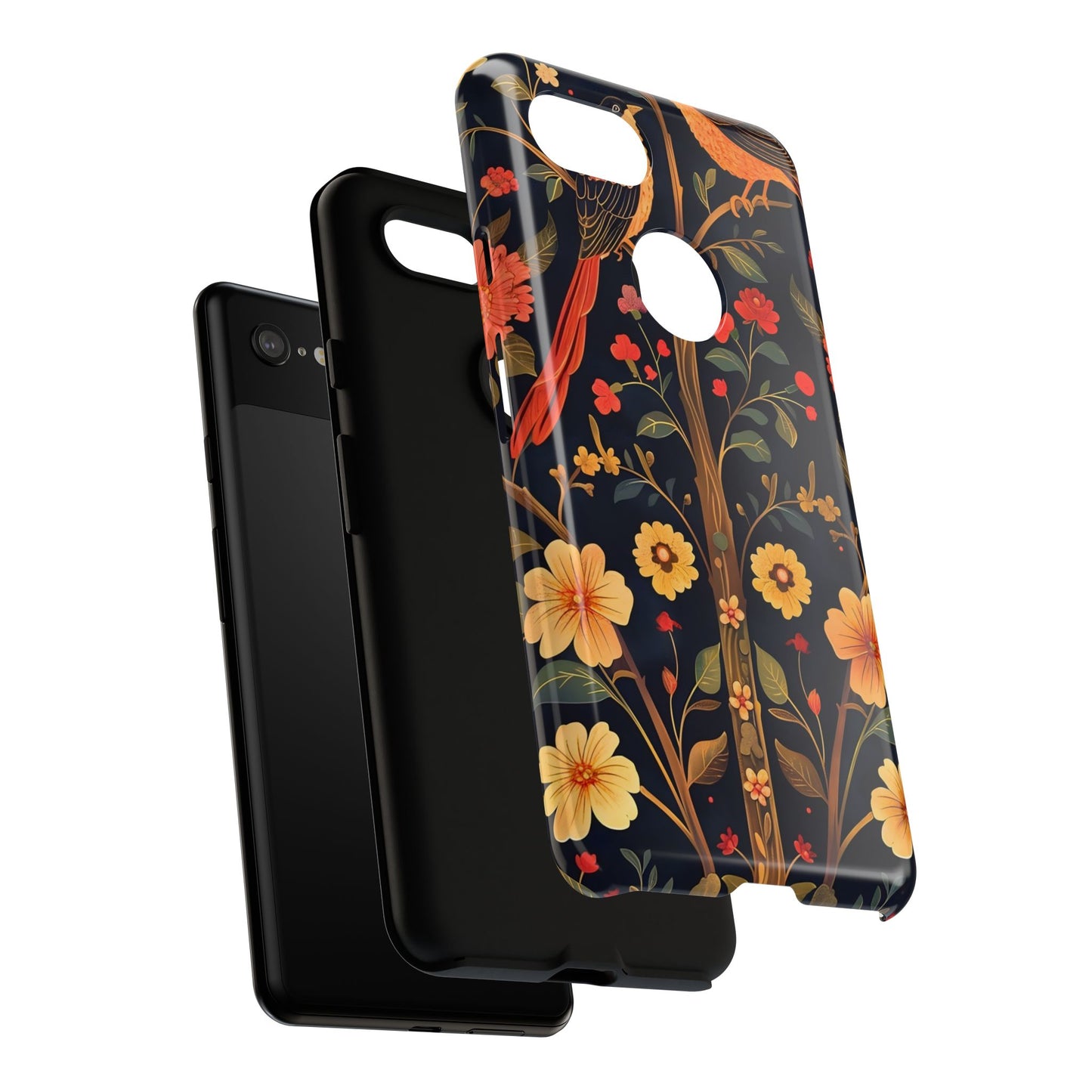Floral Phone Case, Tough Cases, Flower Pattern, Phone Accessory, Gift for Her, Stylish Tech Cover, Nature Lover's Gift