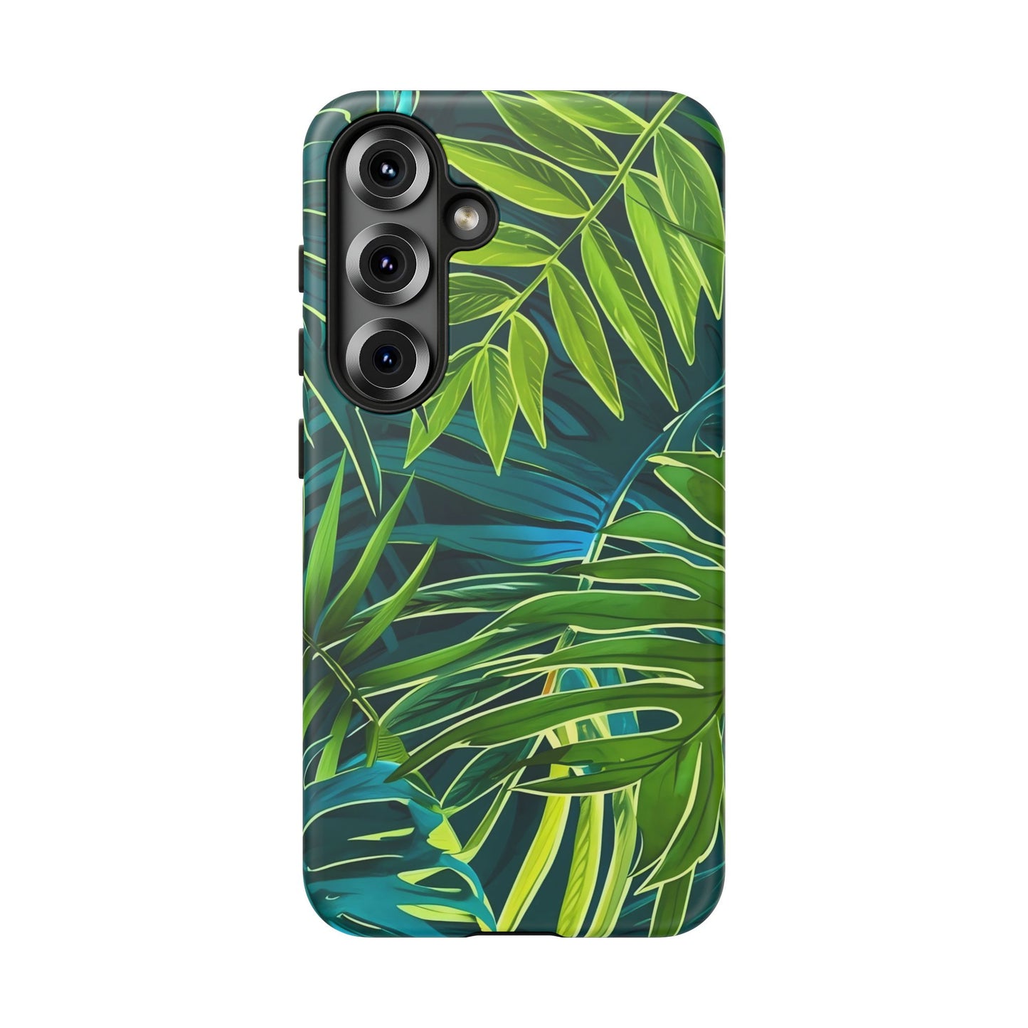 Tropical Phone Case - Durable Green Leaf Design, Eco-Friendly Gift, Trendy Accessory, Nature Lover's Case, Summer Vibes