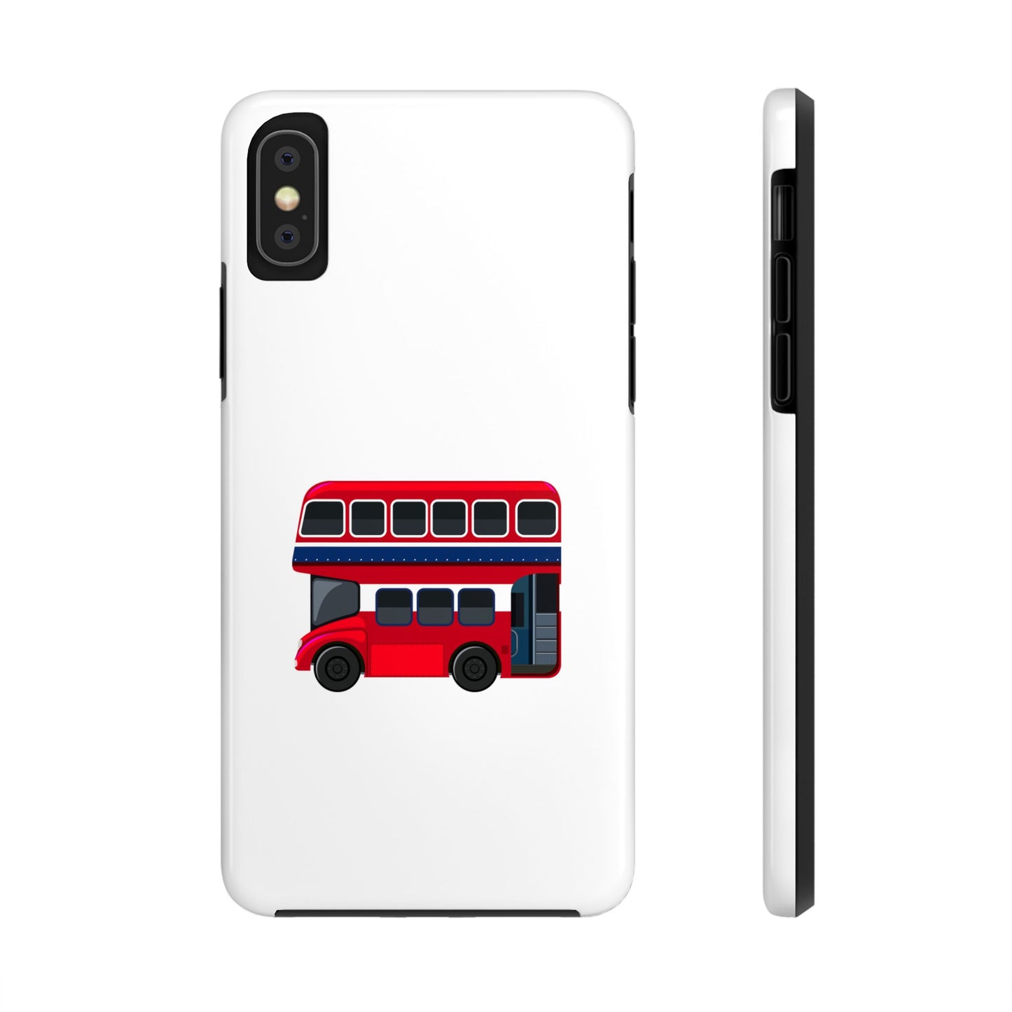 London Double-Decker Bus Tough Phone Case - Durable Design for Adventurers and Travelers