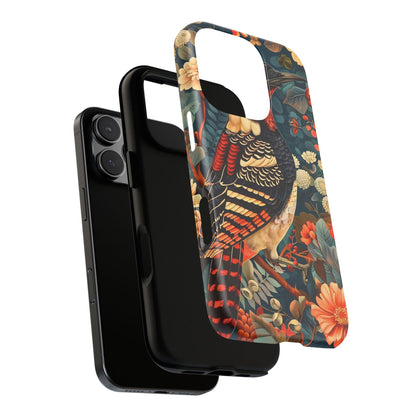 Nature-Inspired Phone Case with Floral Art, Tough Phone Cover, Protective Case, Gift for Nature Lovers, Unique Phone Accessory
