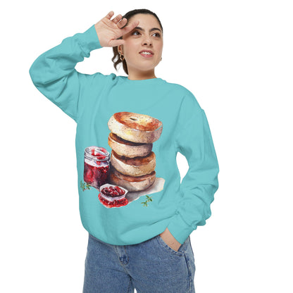 Unisex Garment-Dyed Sweatshirt - Savor the Majesty - Iconic British Royal Foods