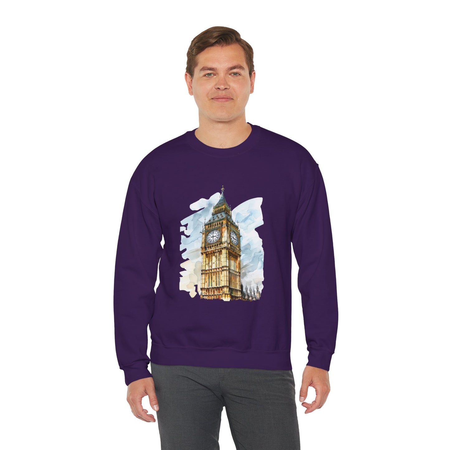 Unisex Heavy Blend™ Crewneck Sweatshirt Lightweight - Big Ben Iconic British Tower