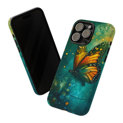 Colorful Butterfly Phone Case, Tough Cases for iPhone and Samsung, Cute Tech Accessories, Nature Lovers Gift, Vibrant Floral Design