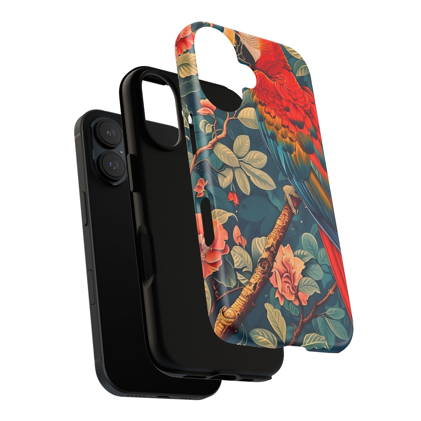 Tough Cases - Colorful Parrot Phone Case, Tropical Bird Phone Cover, Nature Lover Gift, Animal Print Case, Eco-Friendly Accessories