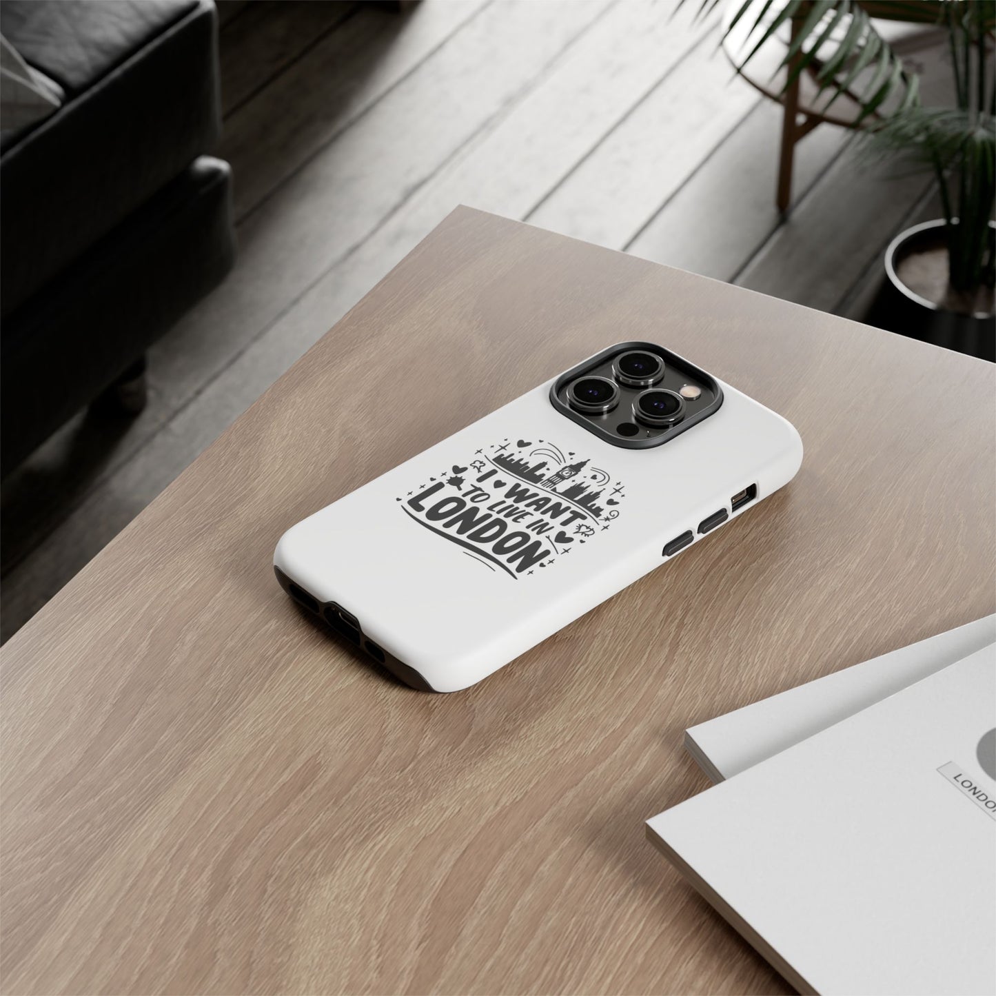 London-Themed Tough Phone Case - Chic & Stylish Protection