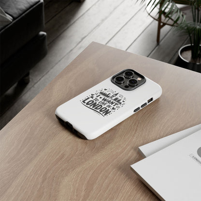 London-Themed Tough Phone Case - Chic & Stylish Protection