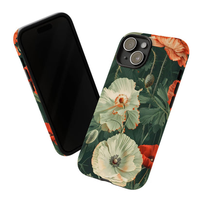 Floral Phone Case - Tough Cases, Botanical Design, Gift for Friends, Trendy Mobile Cover, Personalized Phone Accessory