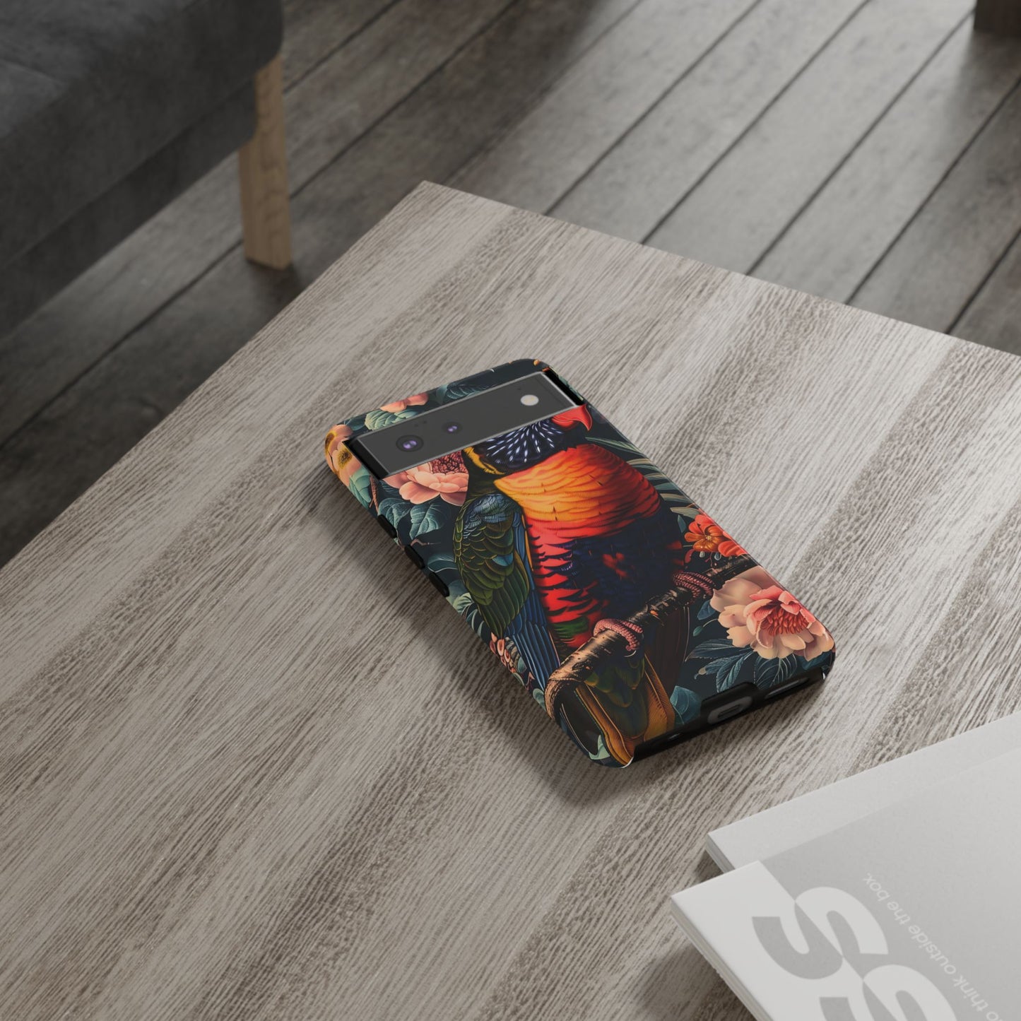 Tropical Parrot Phone Case, Floral Print Protector, Gift for Nature Lovers, Stylish Accessory for Summer, Unique Smartphone Cover