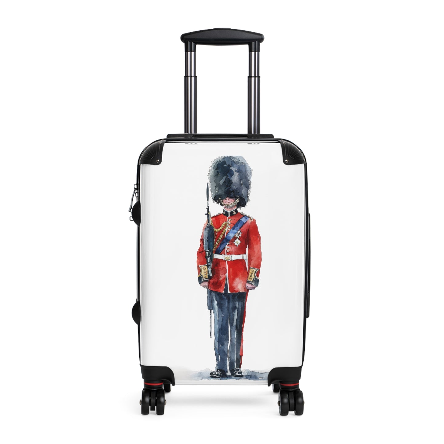 British Plaid Scarf Watercolor Suitcase