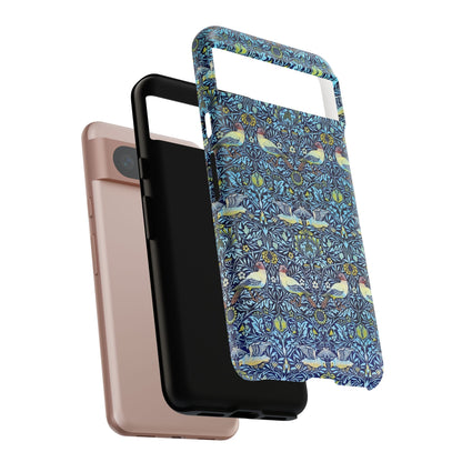 Bird and Floral Pattern Phone Case, Tough Cases, Gift for Nature Lovers, Eco-friendly, Custom Phone Accessories, All-Occasion
