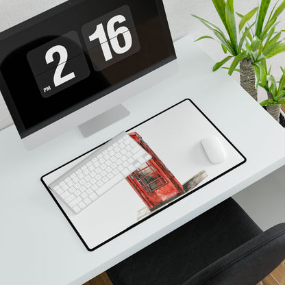 Vibrant Desk Mats: Cozy Workspace Essentials for Home or Office, Red Telephone Booth Design, Perfect for Holidays, Gifts, & Creative Spaces