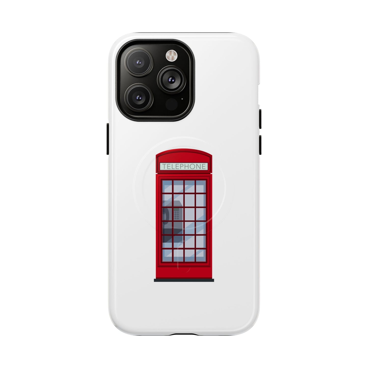 Vintage Phone Booth Magnetic Case, Tough Phone Cover, Unique Gift for Travelers, Retro Phone Accessories, Fun Custom Case