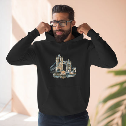 London Bridge Trendy Three-Panel Fleece Hoodie
