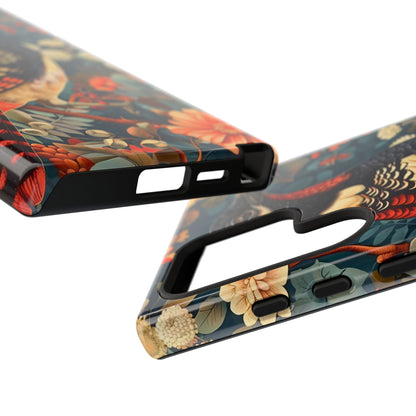 Nature-Inspired Phone Case with Floral Art, Tough Phone Cover, Protective Case, Gift for Nature Lovers, Unique Phone Accessory