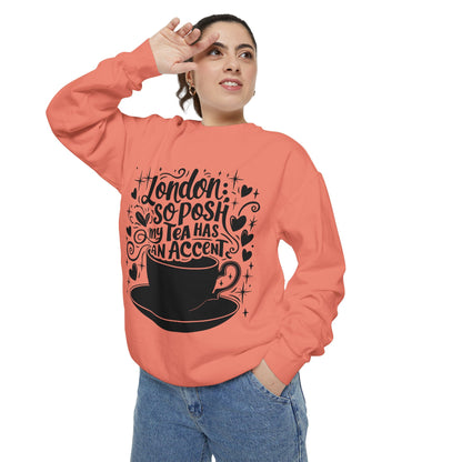Unisex Garment-Dyed Sweatshirt - London's Nostalgic Tea