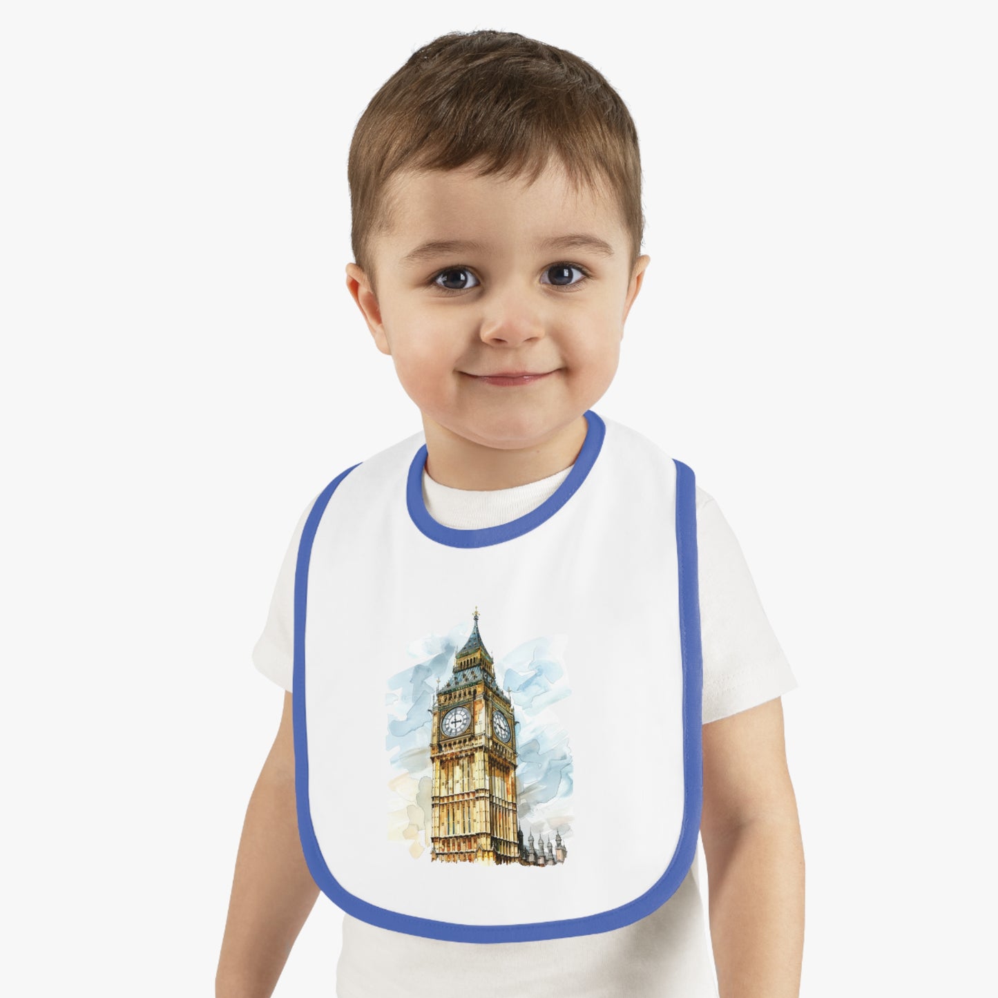 Big Ben Baby Bib, Cute Baby Shower Gift, Toddler Feeding Bib, Baby Shower Essentials, London-Themed Baby Gift