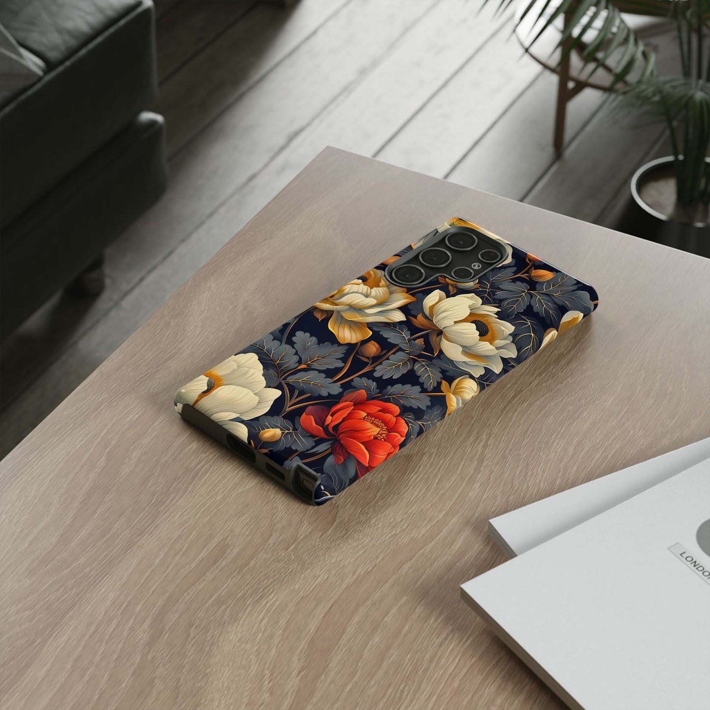 Floral Phone Case - Tough Cases, Stylish Mobile Cover, Flower Design, Holiday Gift, Trendy Accessory, Eco-Friendly Case