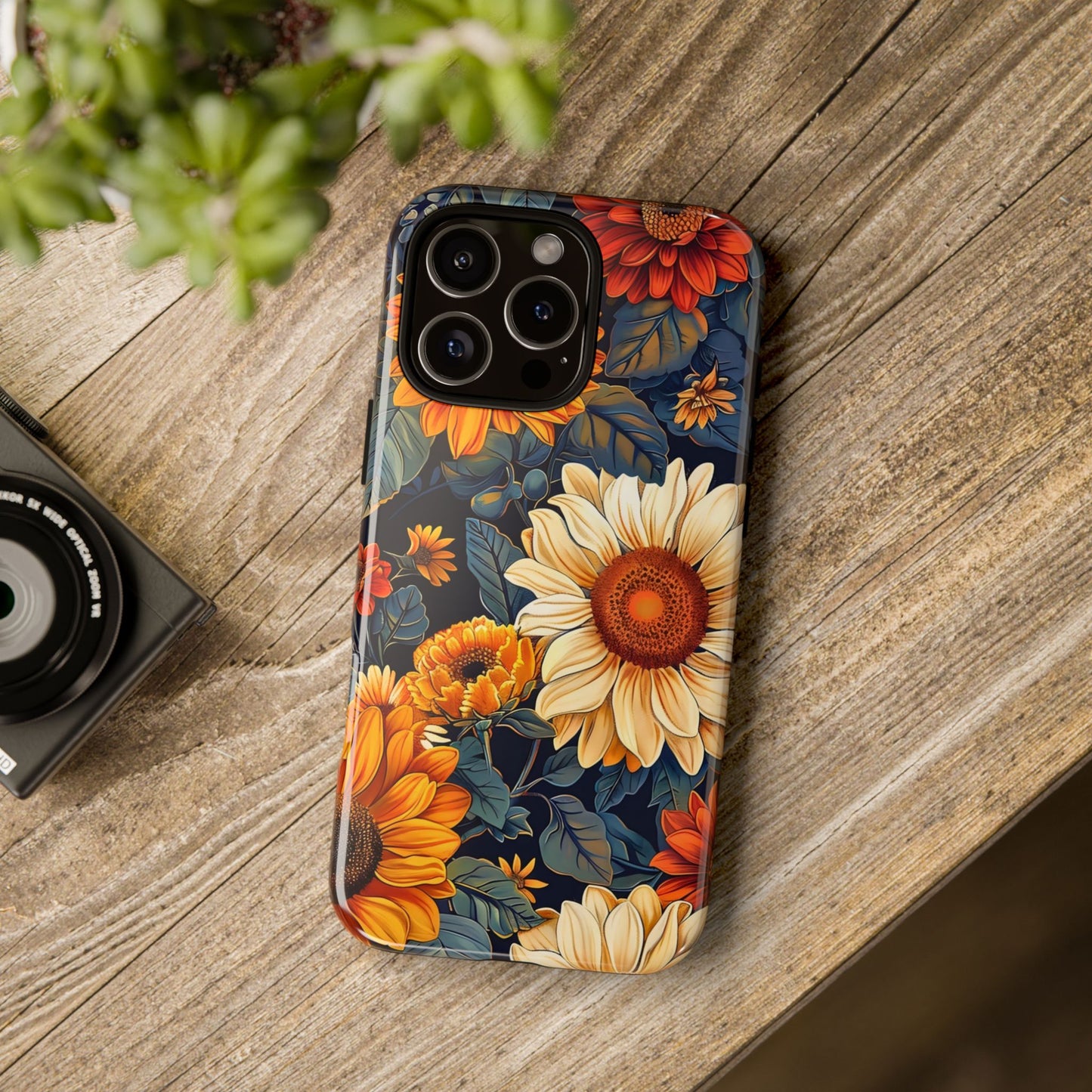 Floral Tough Phone Case | Sunflower Design, iPhone Cover, Protective Case, Gifts for Her, Floral Phone Accessory