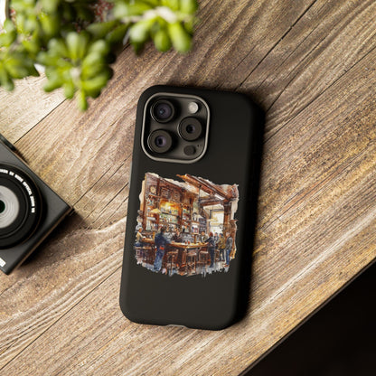 Artistic Phone Case - Cozy Pub Vibe, Trendy Smartphone Accessory, Gift for Friends, Modern Design, Durable Protection