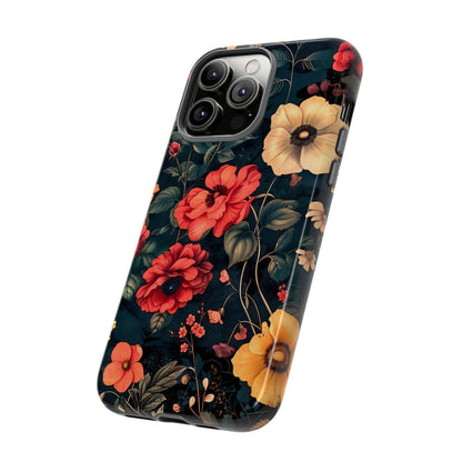 Floral Phone Case, Tough Cases, Flower Motif, Protective Cover, Gift for Her, Floral Design, Spring Accessory