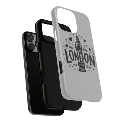 London Love Phone Case, Tough Cases, Stylish Phone Accessories, Unique Gift for Travelers, London Souvenir, Love Design