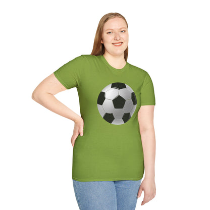 Unisex Softstyle T-Shirt - Dynamic Football Design - Sports Passion and Energy