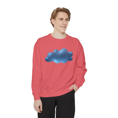Unisex Garment-Dyed Sweatshirt - Serene Cloudscape Dreamy Cloud