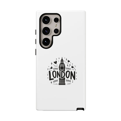 London Love iPhone Case | Tough Cases, London Theme, Gift for Travelers, Unique Phone Accessory, Cute Tech Gifts