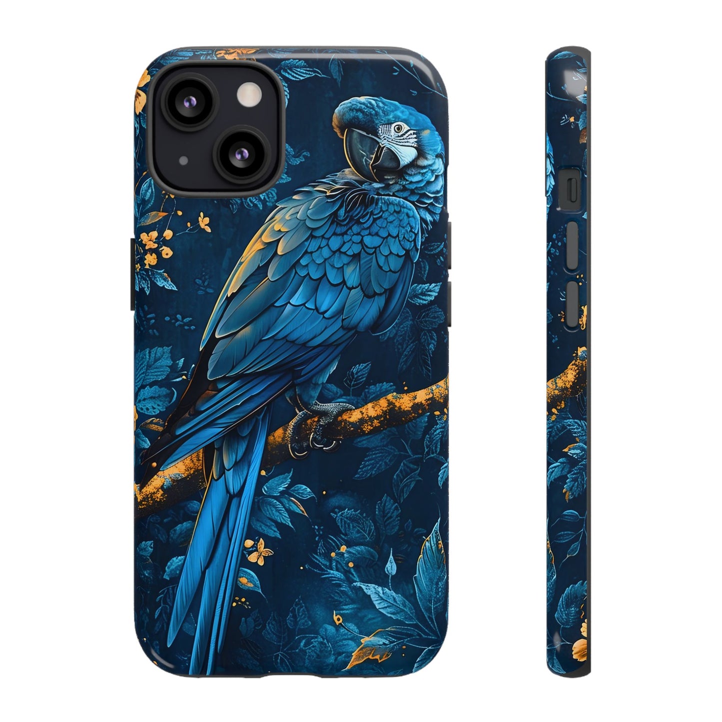 Tough Cases - Vibrant Blue Parrot Phone Case, Tropical Bird Phone Cover, Nature Lover Gift, Eco-Friendly Accessories, Unique Wildlife Decor