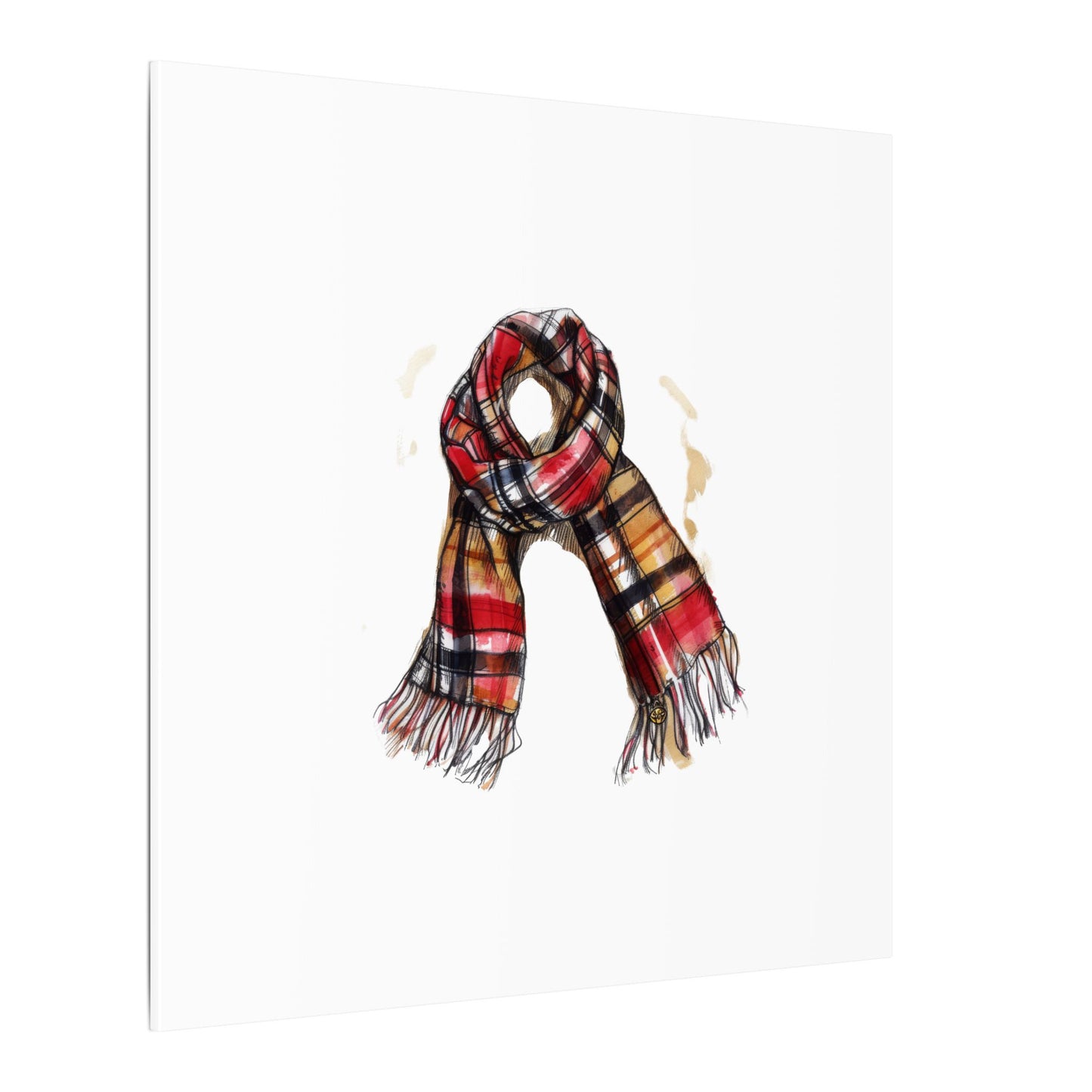 Autumn Scarf Canvas Art Print | Cozy Home Décor, Gift for Fall Lovers, Seasonal Wall Art, Unique Interior Design